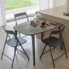 Table à manger extensible en bois plaqué jusqu'à 170 cm - Nutello Viadurini