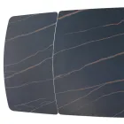 Table extensible avec plateau en céramique et piètement en fer - Incrocio Viadurini