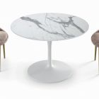 Table de salon ronde extensible en stratifié fabriquée en Italie - Dollars Viadurini
