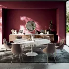 Table de salon ronde extensible en stratifié fabriquée en Italie - Dollars Viadurini