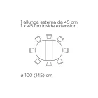 Table de salon ronde extensible en stratifié fabriquée en Italie - Dollars Viadurini