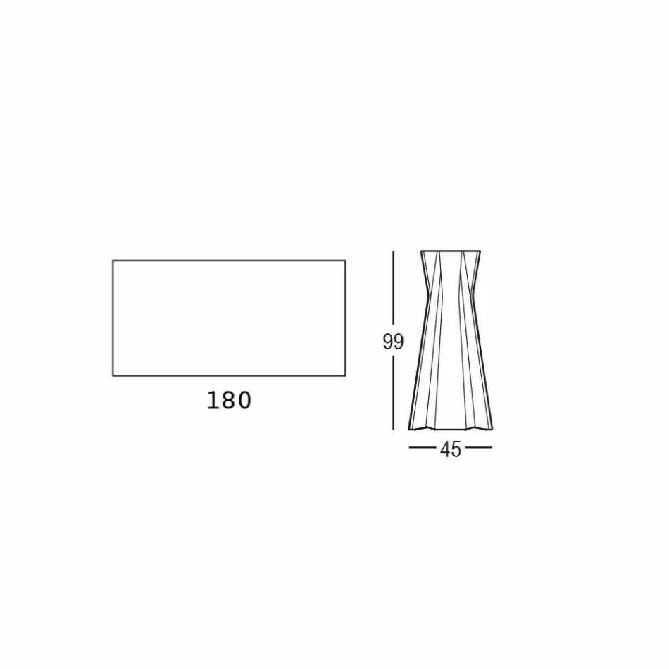 Table haute avec plateau en Hpl et base en polyéthylène Made in Italy - Tinuccia Viadurini