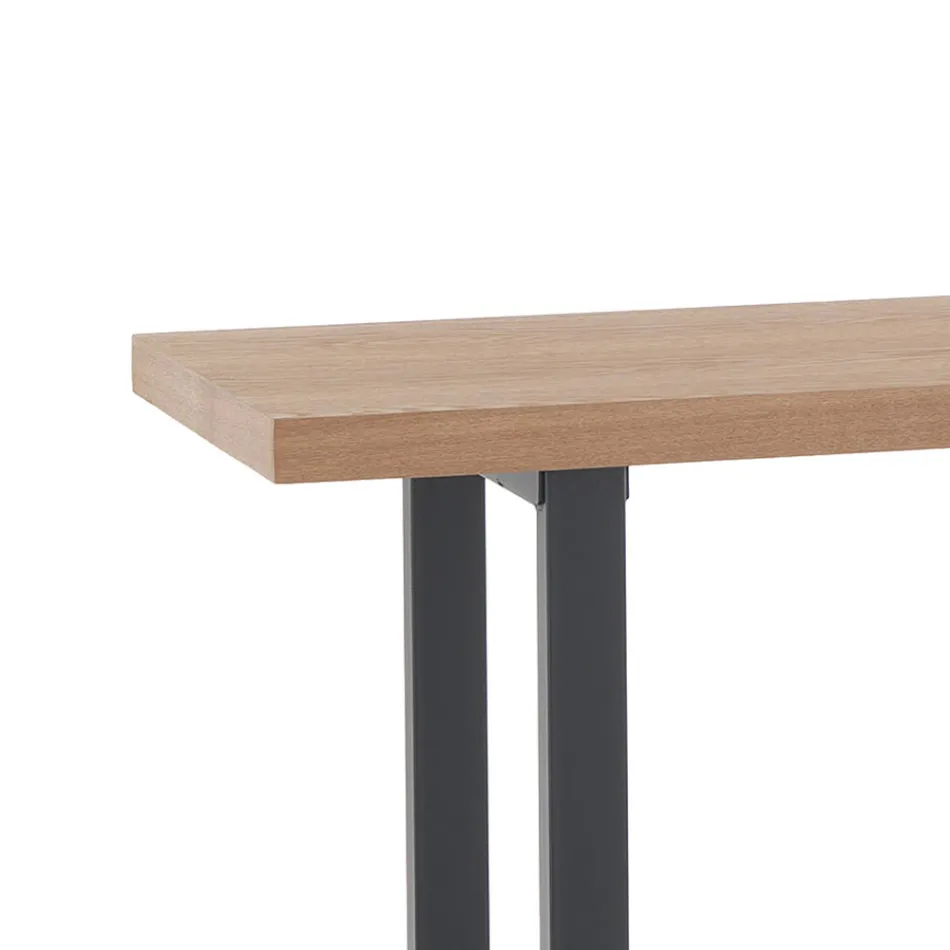 Table Mange-debout en Acier et MDF - Orange Viadurini