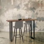 Table Mange-debout en Acier et MDF - Orange Viadurini