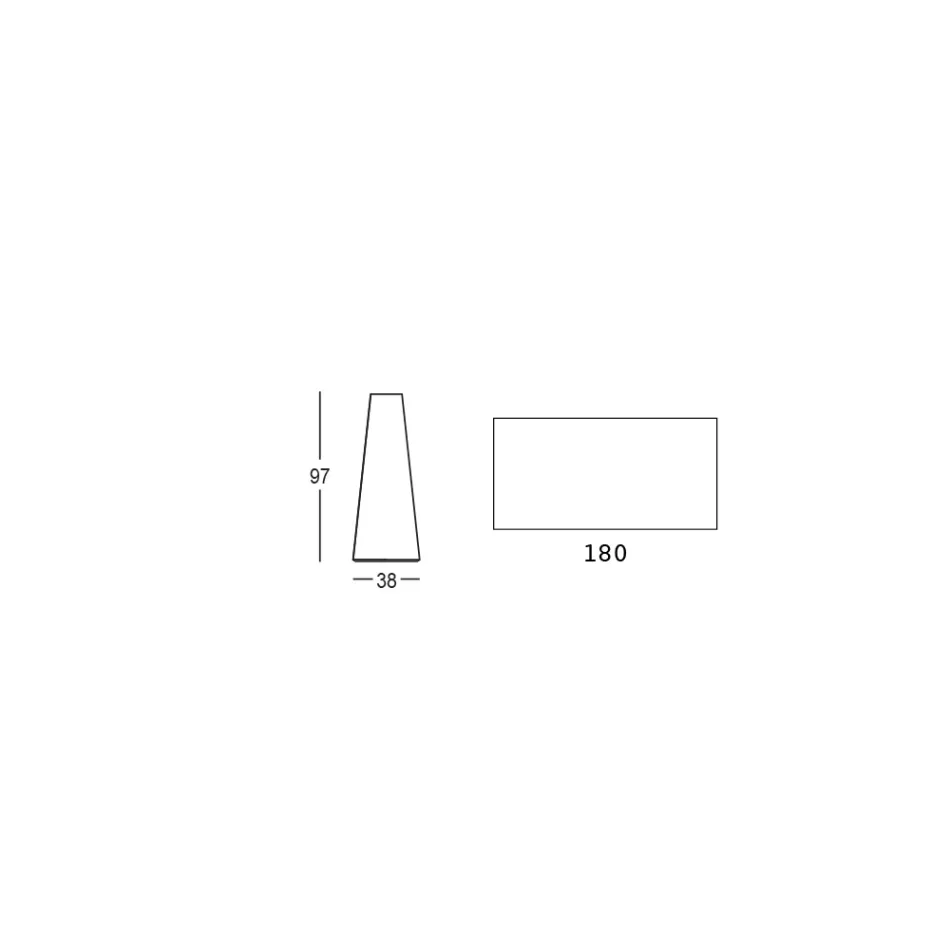 Table haute d'extérieur avec plateau rectangulaire en Hpl Made in Italy - Forlina Viadurini