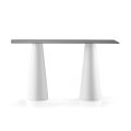 Table haute d'extérieur avec plateau rectangulaire en Hpl Made in Italy - Forlina