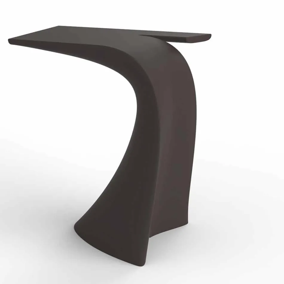 Table haute d'extérieur design H 100 cm, en polyéthylène, Wing Vondom Viadurini
