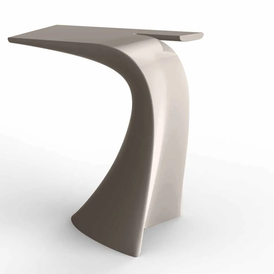 Table haute d'extérieur design H 100 cm, en polyéthylène, Wing Vondom Viadurini