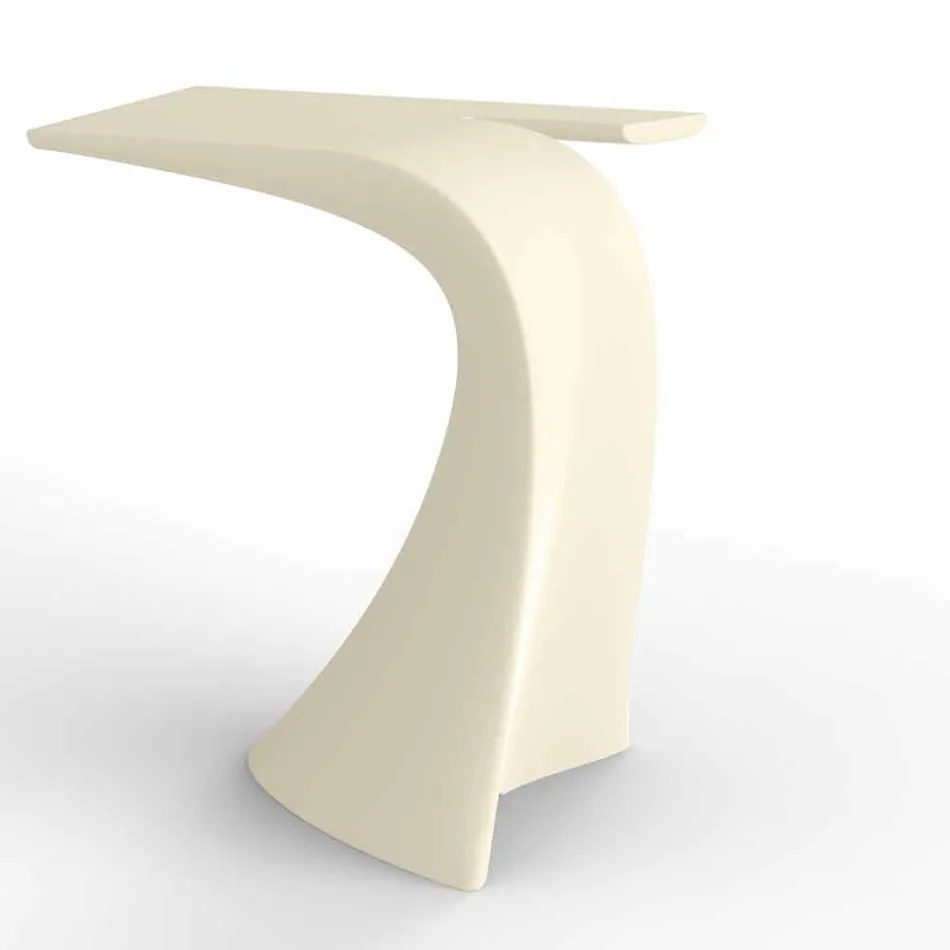 Table haute d'extérieur design H 100 cm, en polyéthylène, Wing Vondom Viadurini