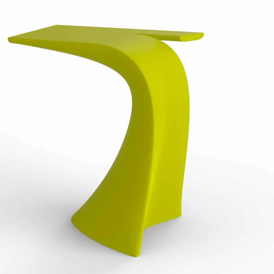 Table haute d'extérieur design H 100 cm, en polyéthylène, Wing Vondom Viadurini