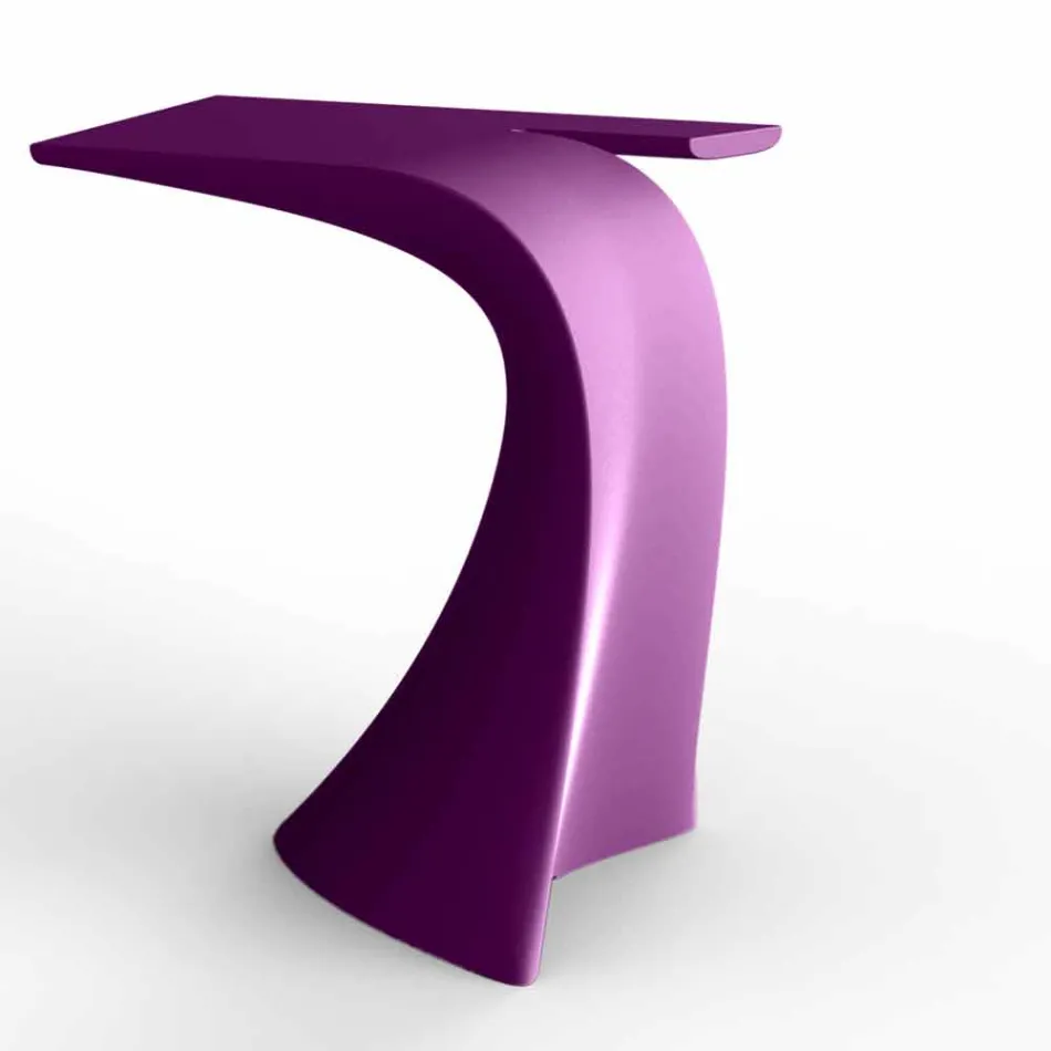 Table haute d'extérieur design H 100 cm, en polyéthylène, Wing Vondom Viadurini