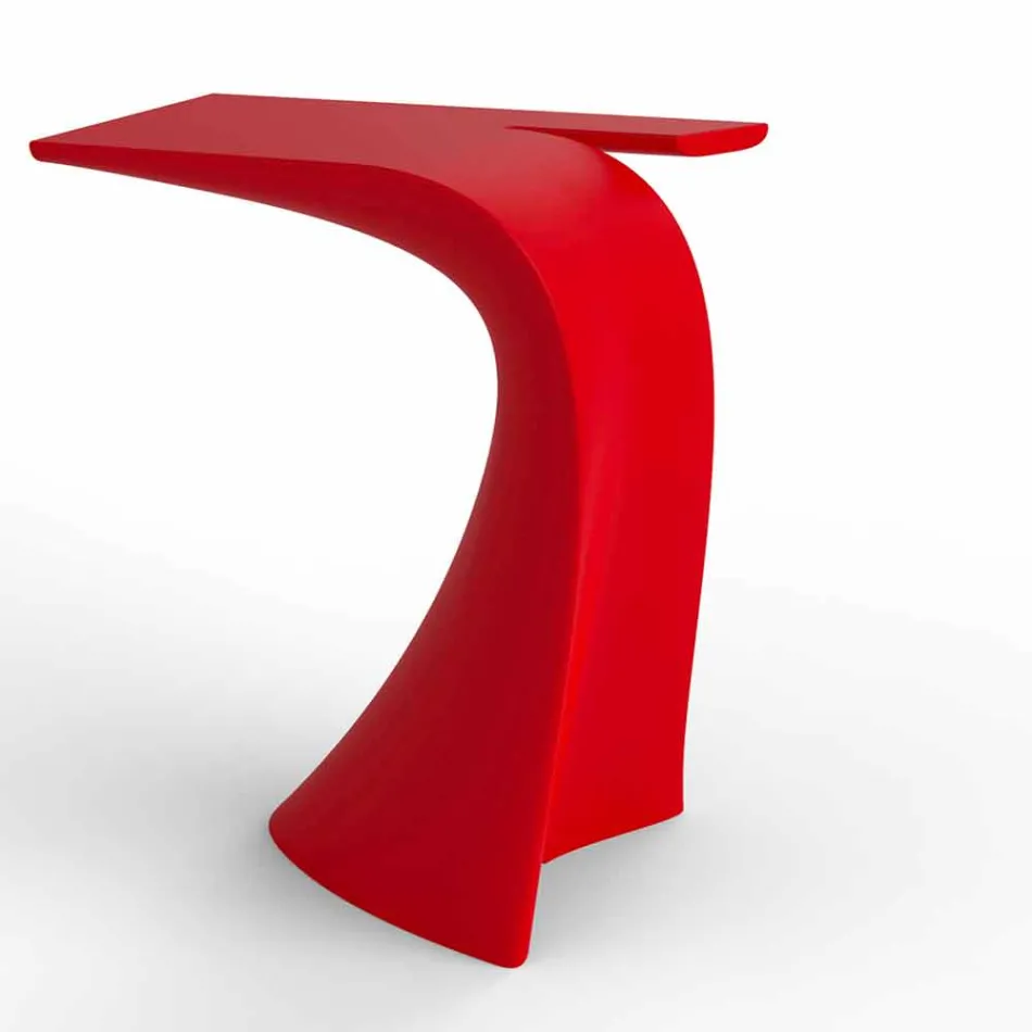 Table haute d'extérieur design H 100 cm, en polyéthylène, Wing Vondom Viadurini