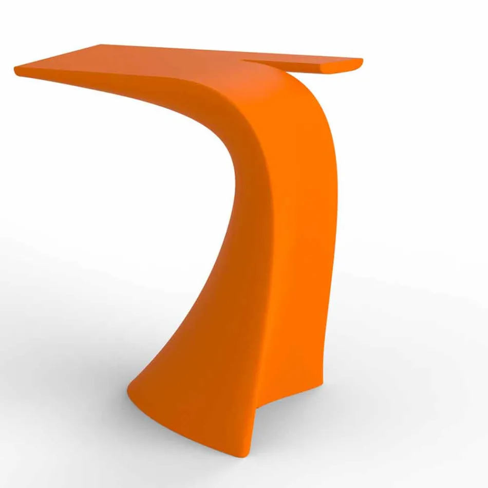 Table haute d'extérieur design H 100 cm, en polyéthylène, Wing Vondom Viadurini