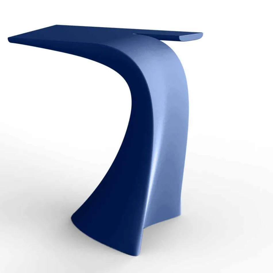 Table haute d'extérieur design H 100 cm, en polyéthylène, Wing Vondom Viadurini
