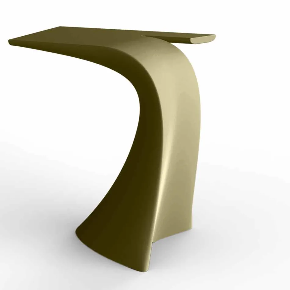 Table haute d'extérieur design H 100 cm, en polyéthylène, Wing Vondom Viadurini