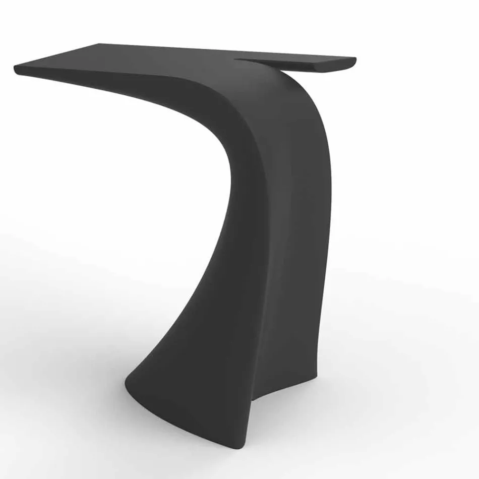 Table haute d'extérieur design H 100 cm, en polyéthylène, Wing Vondom Viadurini