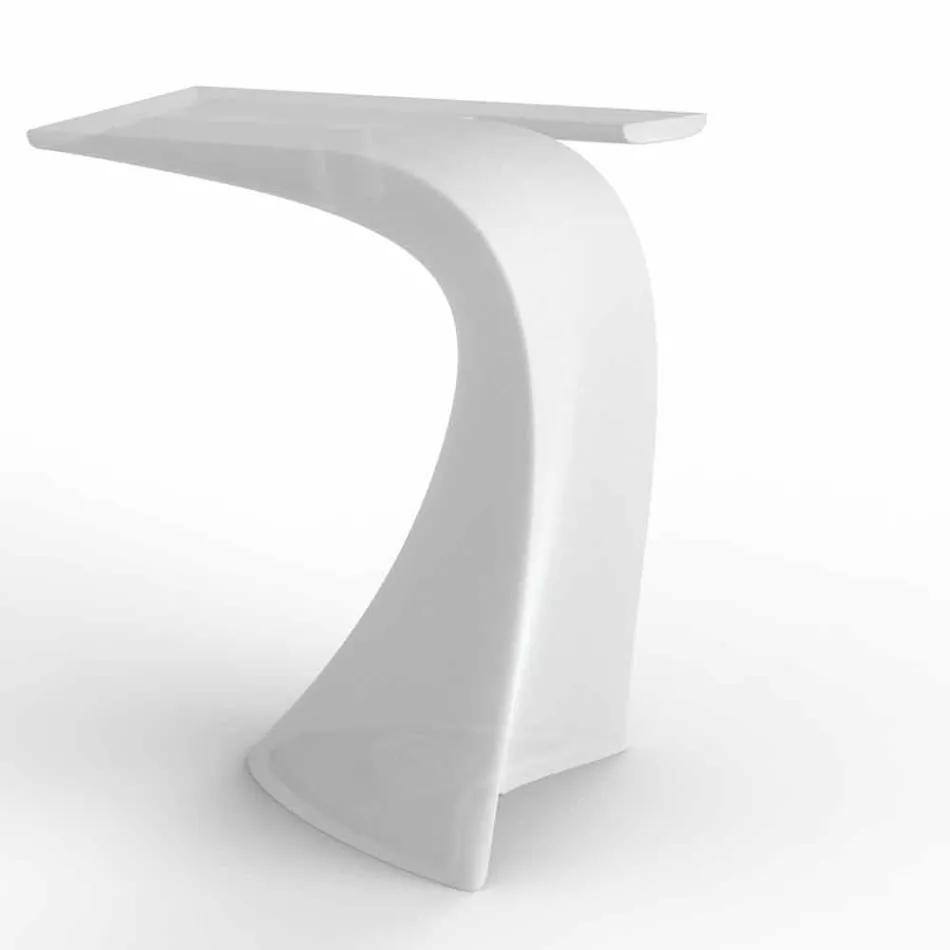 Table haute d'extérieur design H 100 cm, en polyéthylène, Wing Vondom Viadurini