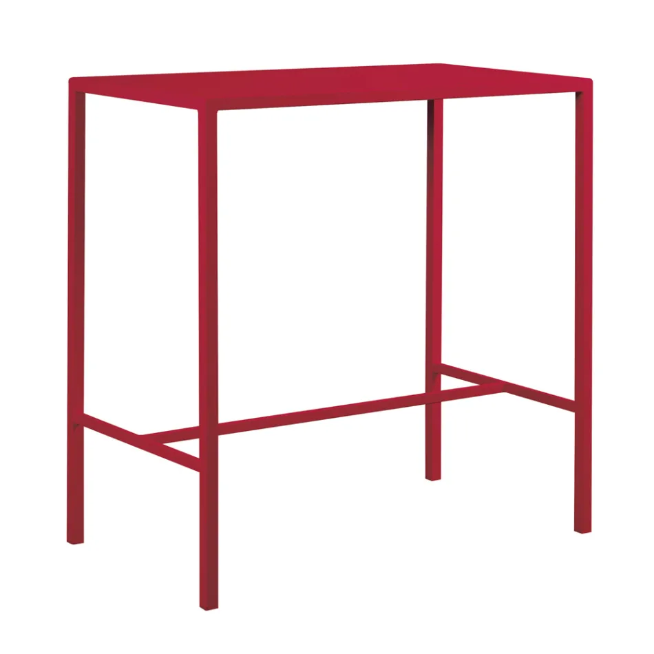 Table haute de jardin en acier galvanisé Made in Italy - Vesna Viadurini