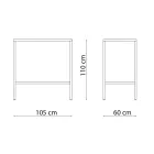 Table haute de jardin en acier galvanisé Made in Italy - Vesna Viadurini