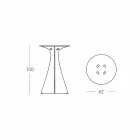 Table Haute Design Moderne, en Polyéthylène - Jet Next de Slide Viadurini