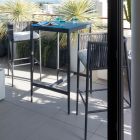 Table haute carrée d'extérieur en aluminium fabriquée en Italie - Nymeria Viadurini