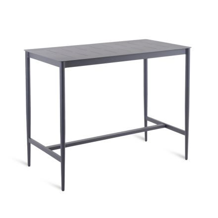 Table haute rectangulaire d'extérieur en aluminium fabriquée en Italie - Nymeria Viadurini