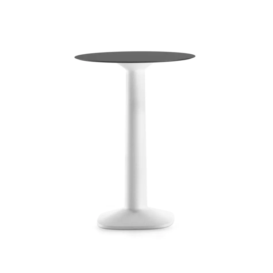 Table ronde haute en polyéthylène avec plateau HPL Made in Italy - Pito Viadurini