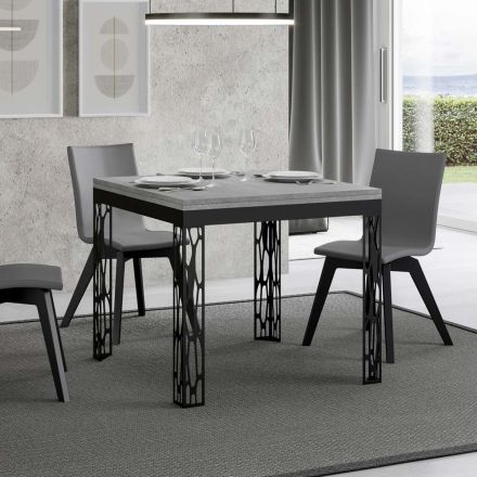 Table pliante à 180 cm en bois et fer Made in Italy - Fiume Viadurini