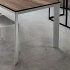Table avec Plateau Extensible Jusqu'à 334 cm Effet Bois Fabriqué en Italie - Bavière Viadurini