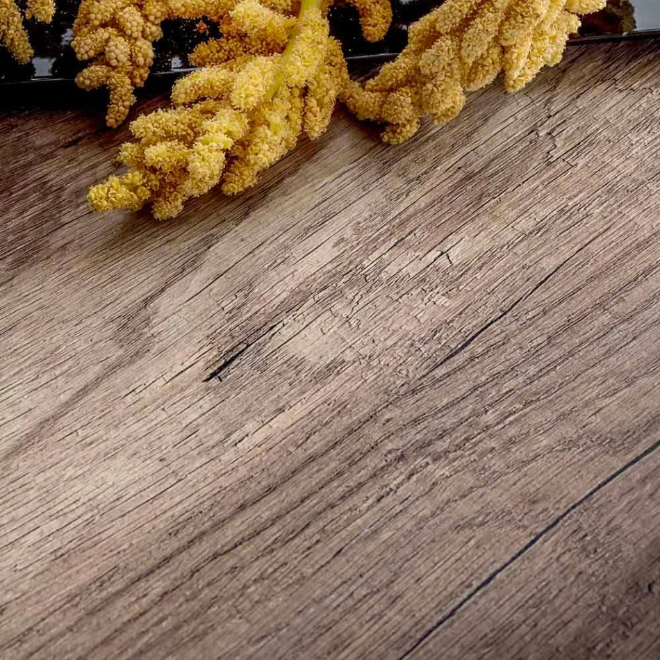 Table avec Plateau Extensible Jusqu'à 334 cm Effet Bois Fabriqué en Italie - Bavière Viadurini