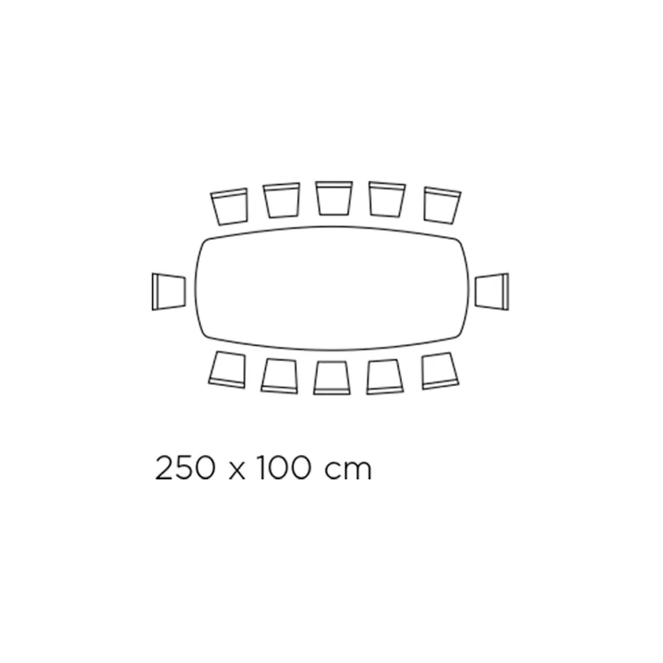 Table avec plateau en céramique en forme de tonneau et base en acier Made in Italy - Ezzellino Viadurini