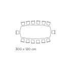 Table avec plateau en céramique en forme de tonneau et base en acier Made in Italy - Ezzellino Viadurini