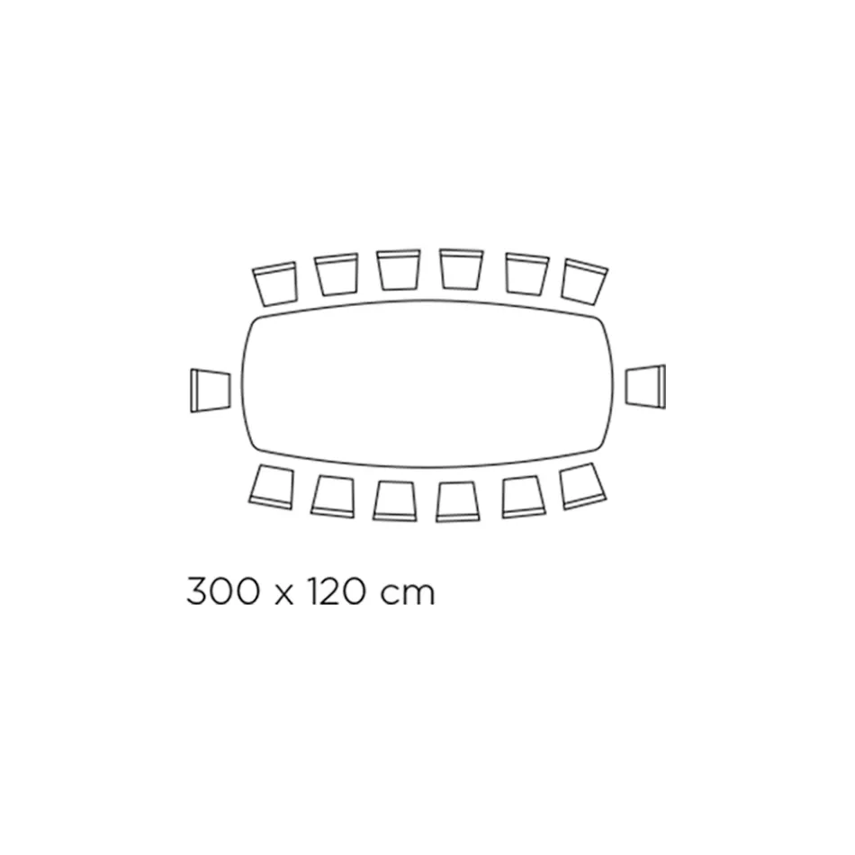 Table avec plateau en céramique en forme de tonneau et base en acier Made in Italy - Ezzellino Viadurini