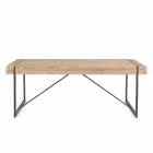 Table en bois de sapin de style industriel Homemotion - Wallie Viadurini