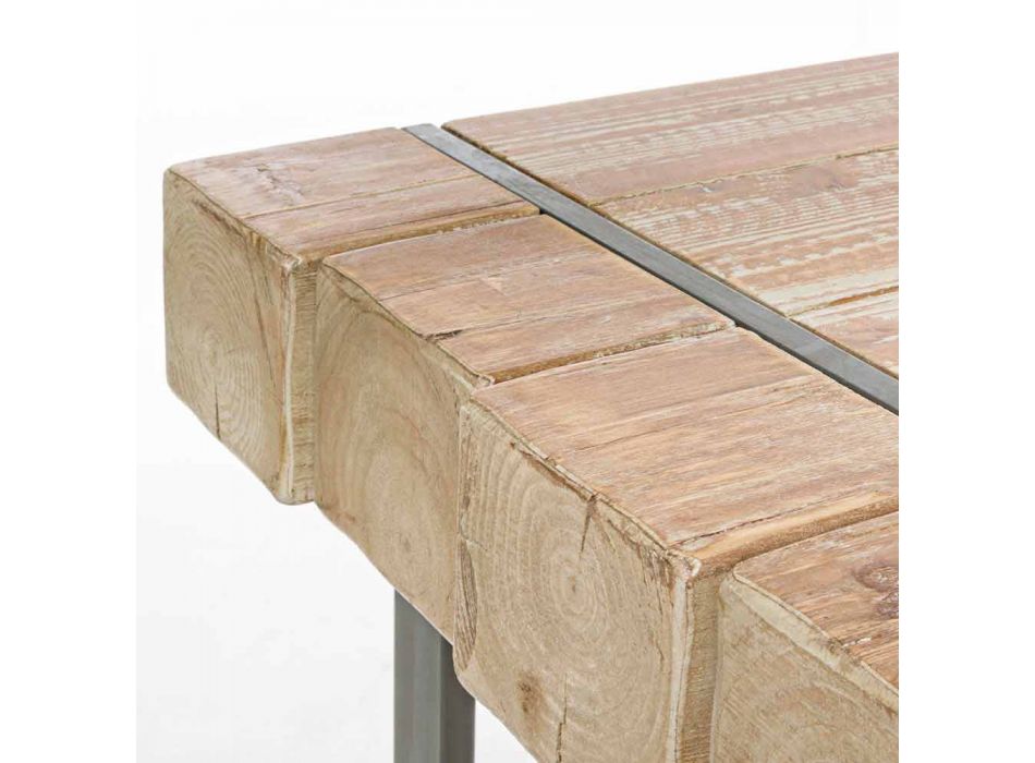 Table en bois de sapin de style industriel Homemotion - Wallie Viadurini