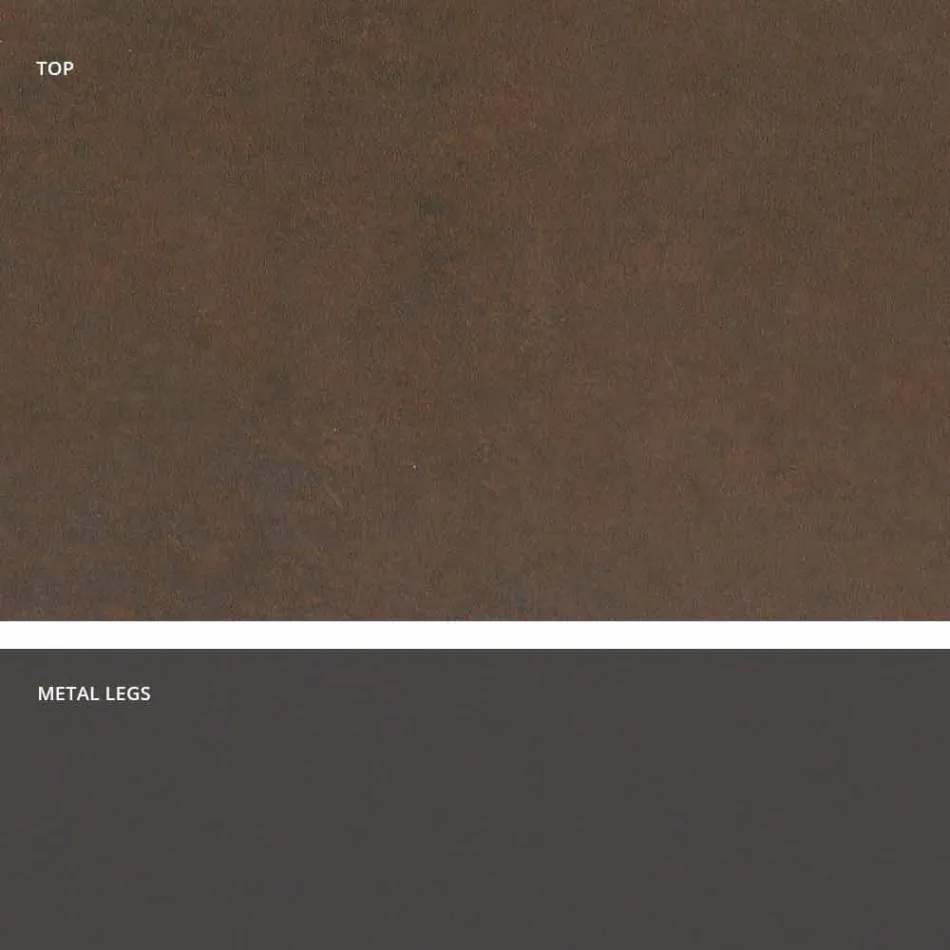 Table avec plateau fabriqué en Italie en verre céramique moderne, Mitia Viadurini