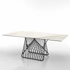 Table avec plateau fabriqué en Italie en verre céramique moderne, Mitia Viadurini
