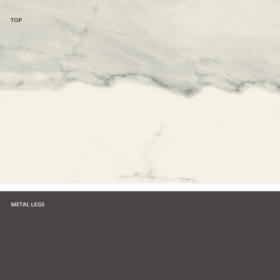 Table avec plateau fabriqué en Italie en verre céramique moderne, Mitia Viadurini