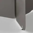 Table avec plateau en verre façonné et base en métal courbé - Piacere Viadurini