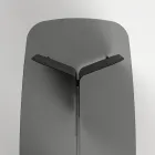 Table avec plateau en verre façonné et base en métal courbé - Piacere Viadurini