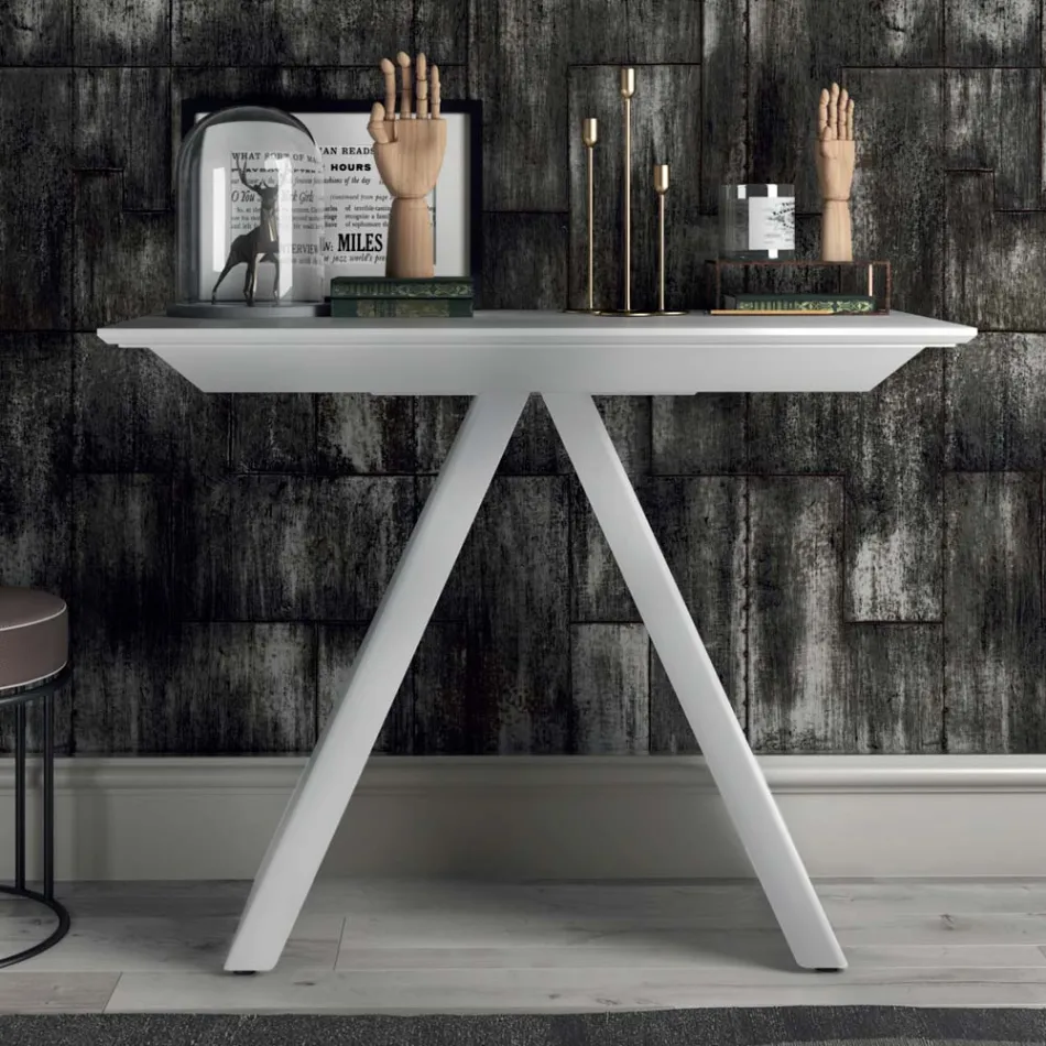 Table Console Extensible jusqu'à 325 cm en Stratifié Made in Italy - Dalmatien Viadurini