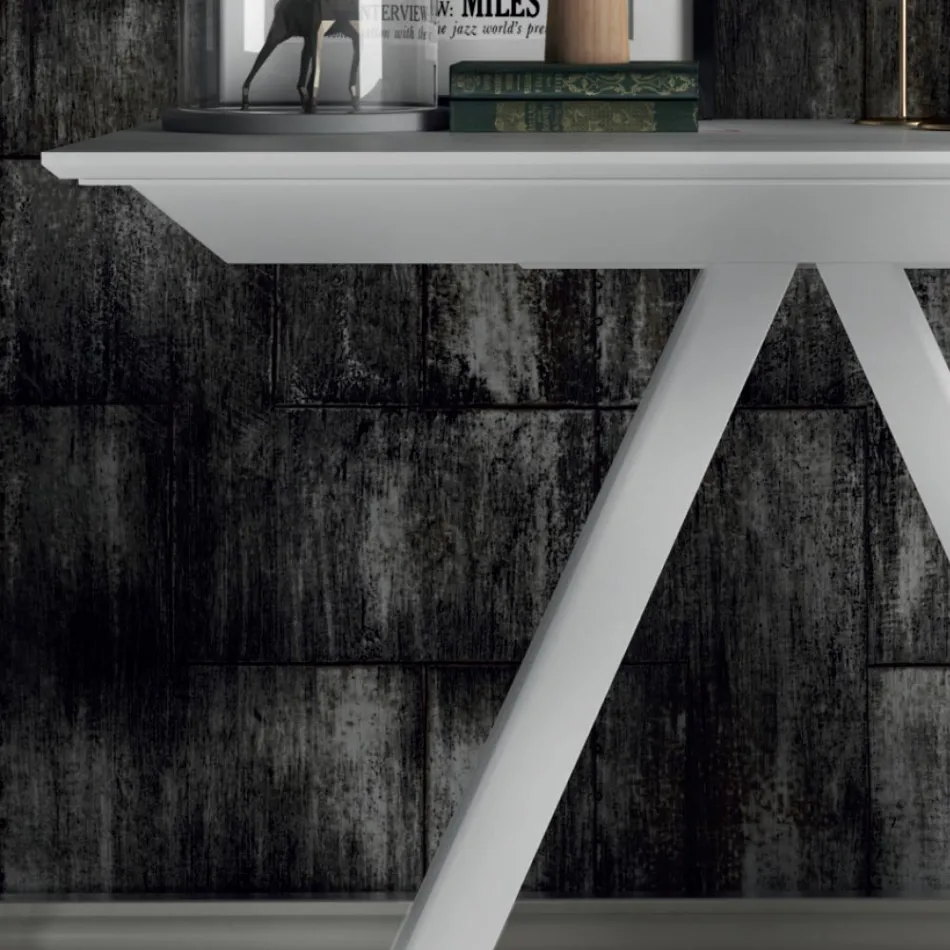 Table Console Extensible jusqu'à 325 cm en Stratifié Made in Italy - Dalmatien Viadurini