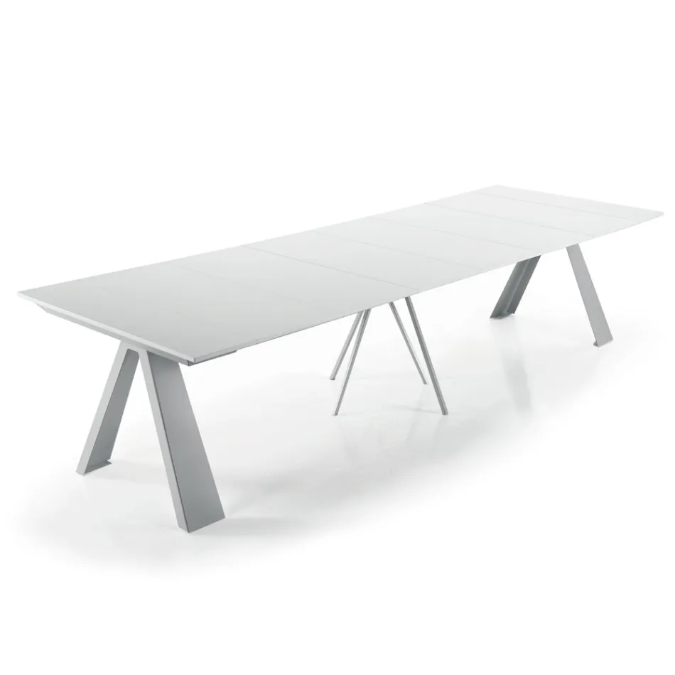 Table Console Extensible jusqu'à 325 cm en Stratifié Made in Italy - Dalmatien Viadurini