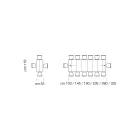 Table Console Extensible jusqu'à 325 cm en Stratifié Made in Italy - Dalmatien Viadurini