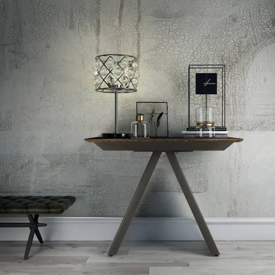 Table Console Extensible jusqu'à 325 cm en Stratifié Made in Italy - Dalmatien Viadurini
