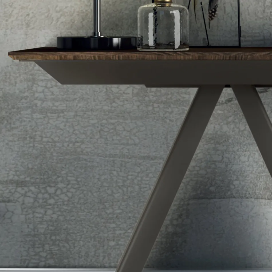 Table Console Extensible jusqu'à 325 cm en Stratifié Made in Italy - Dalmatien Viadurini