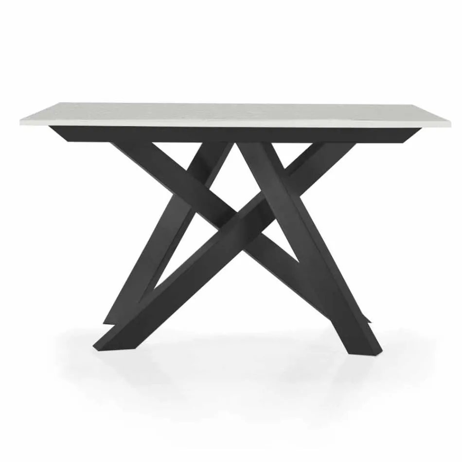 Table Console Extensible jusqu'à 325 cm en Mélamine Made in Italy - Settimmio Viadurini