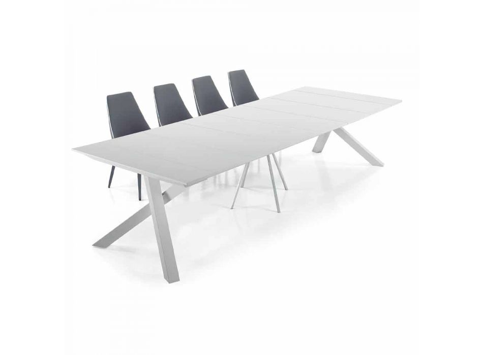 Table Console Extensible jusqu'à 325 cm en Mélamine Made in Italy - Settimmio Viadurini