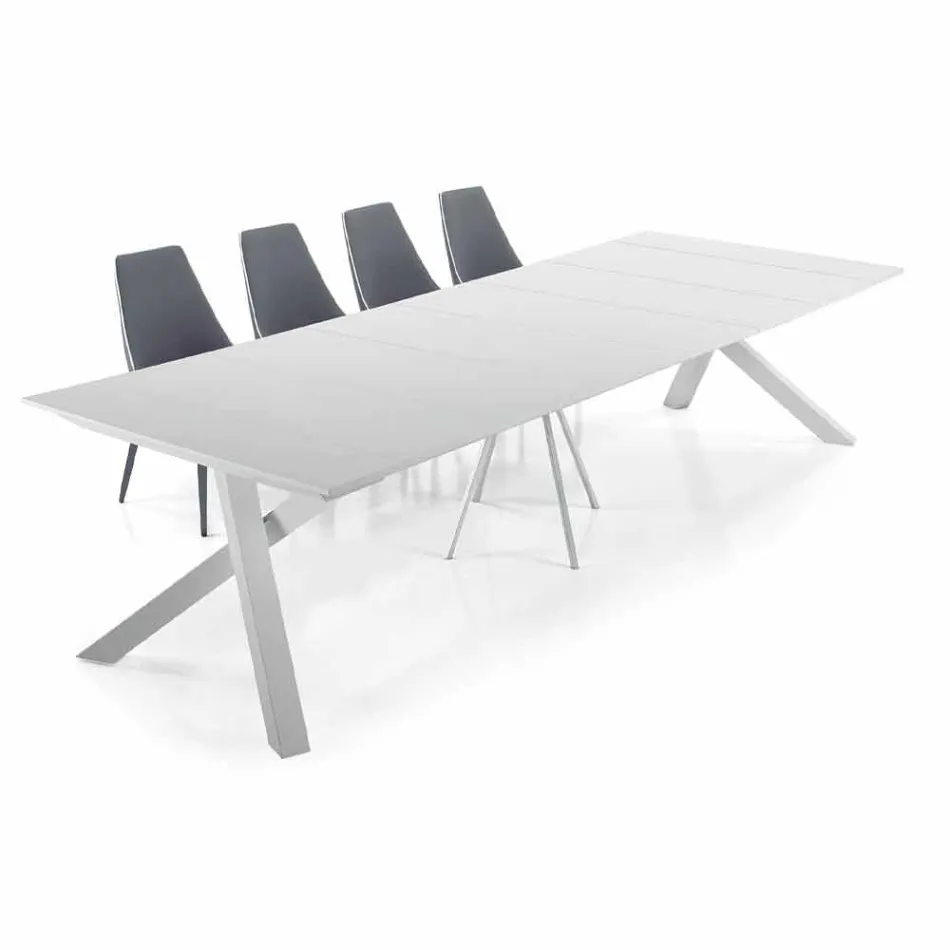 Table Console Extensible jusqu'à 325 cm en Mélamine Made in Italy - Settimmio Viadurini