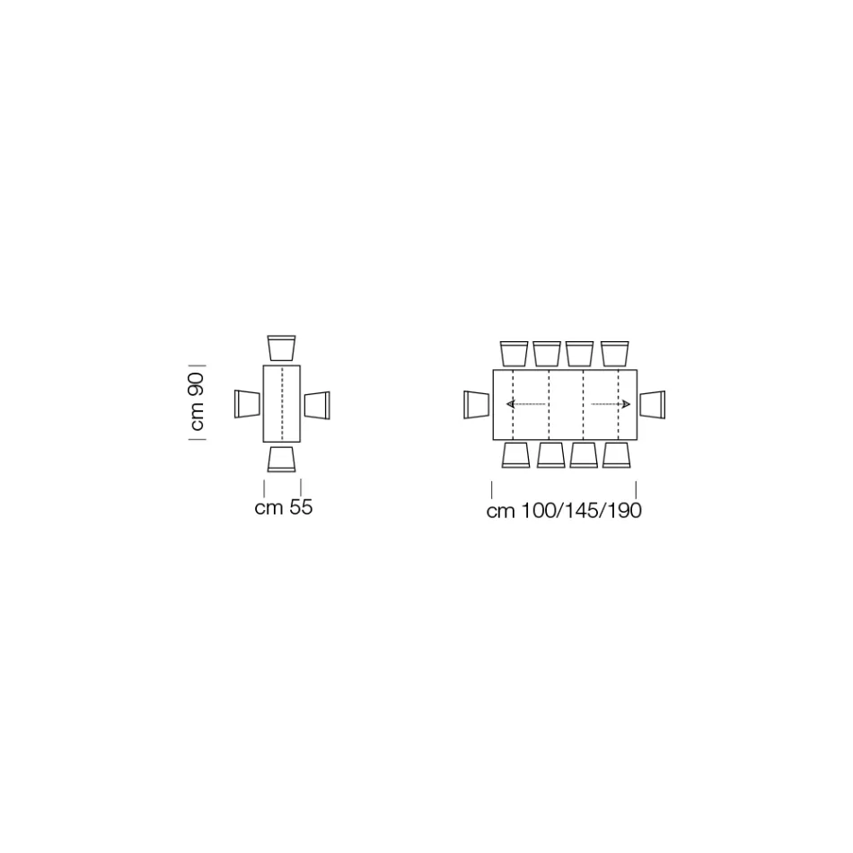 Table console extensible en bois plaqué fabriquée en Italie - Gordito Viadurini